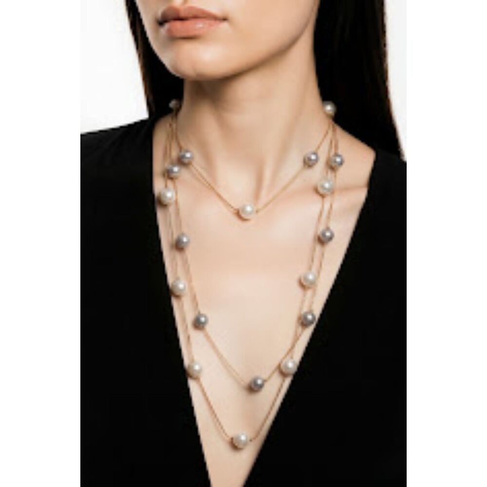 Layered Simulated Pearl Necklace